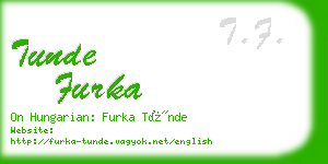 tunde furka business card